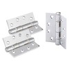XFORT 4 inch (100mm) Polished Chrome Ball Bearing Hinges, Steel
