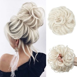 Messy Hair Bun Hair Scrunchie for Women Thick Hairpieces Hair Scrunchie Updo Wavy Curly Ponytail Extension Doughnut Hair Chignons Hair Accessories