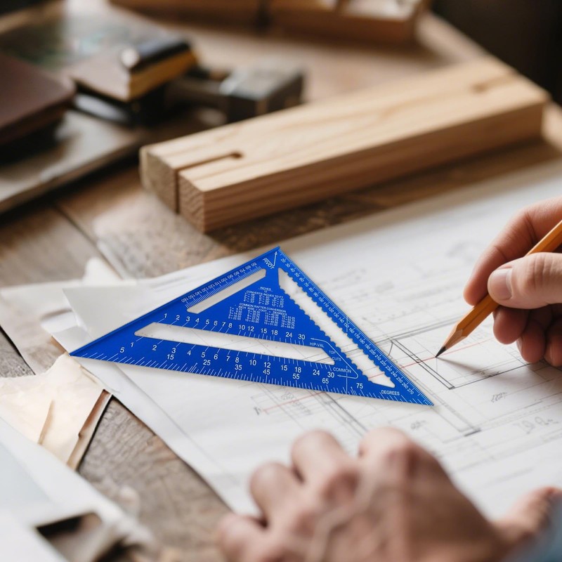 Drafting Triangle - Metric Scale Ruler - Aluminum Alloy Measuring