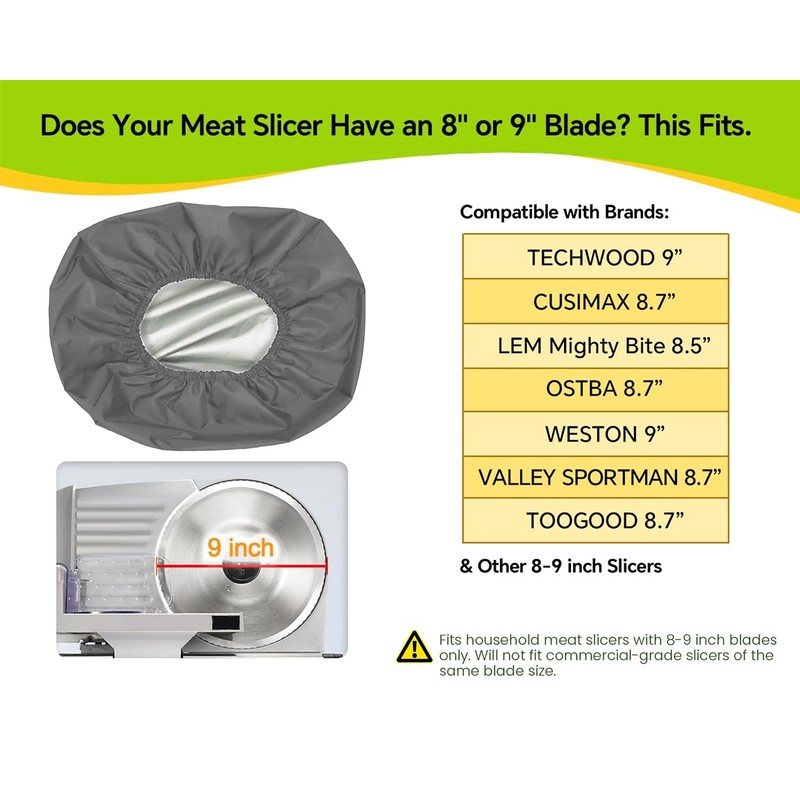 Meat Slicer Dust Cover for 8.7" / 9" Electric Slicers,