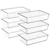 Kriovoa Desk Drawer Organiser, 6 Pack Large Kitchen Acrylic Drawer