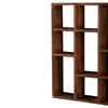 SOFE Small Brown Wood Shadow Box with Shelves, 3 Tier