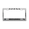 Product Express SHEEPADOODLE Dog Paw Print License Plate Frame Tag