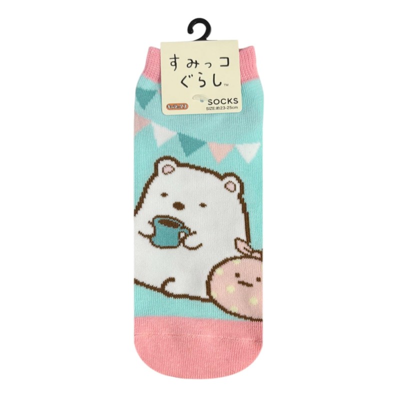 Small Planet Sumikko Gurashi Women's Socks, Garland, Shirokuma San-X