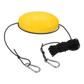 PATIKIL 20FT Float Rope Tow Line, Heavy Duty Buoy Ball Float Leash with Stainless Steel Hook Drift Rope Marker Buoy Float Rope for Fishing Drift Jet-Ski Kayak Boat Accessories, Black