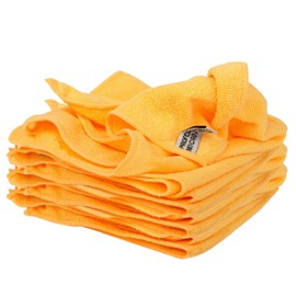 Tek Automotive 10 Pack Orange Microfibre Cloths 40x40cm - Lint Free, Cleaning Cloths for Cars, Home, Dish Cloths, Car Detailing, Car Cleaning Supplies, Microfiber Cloth Multipack