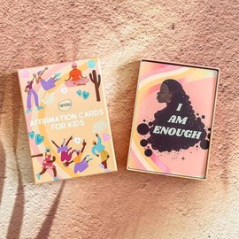 IMYOGI Hand illustrated including positive affirmation cards for kids - educational mindfulness flashcards for children - positive affirmations