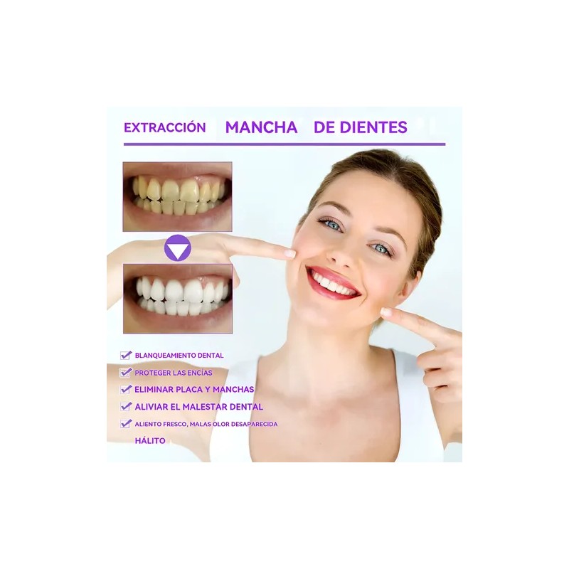 Pasta De Dientes Morada Para Blanquear Los Dientes 30ml