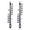 CSL - 2 x Analogue Metal Thermometer - Outdoor Thermometer