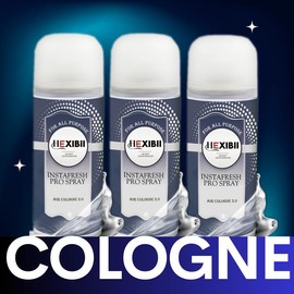 Automatic Spray ,HEXIBII InstaFresher for Home & Car - Floral Scented Air Freshener with Odor Elimination Spray, 6.2 Oz, Pack of 3, Safe & Tested Formula:_COLOGNE 3 BOTTLE