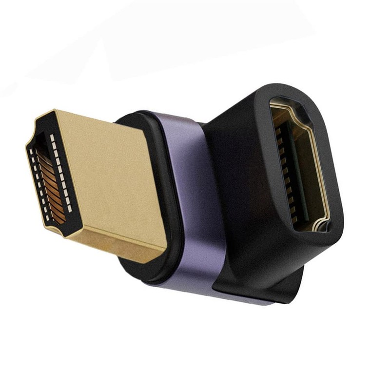 cablecc HDMI Male to HDMI 2.1 Female Up Angled Vertical