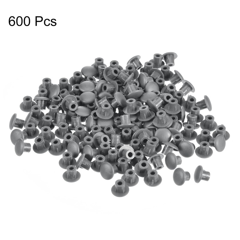 sourcing map 600Pcs Screw Hole Plugs, 5mm(3/16") Dia Plastic Snap
