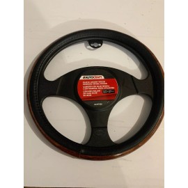 AUTOCRAFT Black Luxury WOOD Steering Wheel Cover