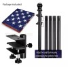 Nicecho Flagpole 6' ft Long black rod+flag 3'x 5'+holder for