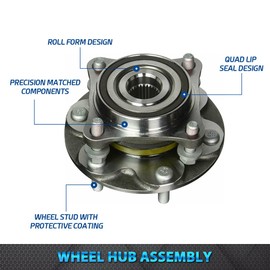 Bodeman - 4X4 4WD Models Front Wheel Hub and Bearing Assembly 2PC Set for Tacoma 4Runner FJ Cruiser Lexus GX470 GX460