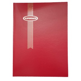 Supersafe Stamp Album Stockbook with 16 Black Pages and Glassine Interleaves Red Cover B 4/8
