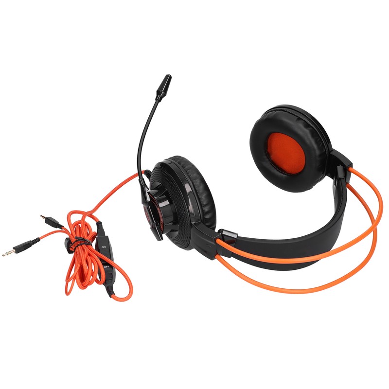 Gaming Headset Adjustable Lightweight Game Headphones with Microphone Volume Control