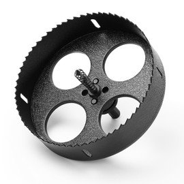 HSAWBIT HSS Bi-Metal 150mm Hole Saw, M42 Fast Cut Hole Cutter 45mm Cutting Depth with SDS Plus Shank, For Stainless Mild Sheet Wood Plastic Various Materials