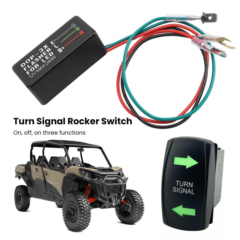 ON Off ON Turn Rocker Switch, LED Indicator Easy Wiring