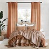 XTMYI Terracotta Country Curtains for Living Room,Sheer Linen Curtains for