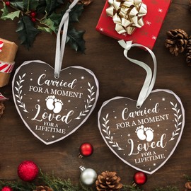 Vorruil Grandparents Gifts, Pregnancy Announcement for Grandparents, Grandma and Grandpa Gifts, Baby Pregnancy Announcement Ornament Gift for Grandparents, Heart Christmas Ornament