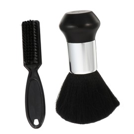 TOVINANNA 2pcs Barber Brush Duster Hair Removal Cleaning Brush Set for Men Women