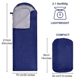 Macarrie 4 Pcs 0 Degree Camping Sleeping Bags Bulk for Adults 4 Season Warm Cold Weather Sleeping Bags with Compression Sack Lightweight Portable Waterproof for Backpacking Hiking Outdoor(Multicolor)