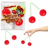 Fruidles Twin Cherry Lollipops, Hard Candy Suckers, Non-GMO, Individually Wrapped
