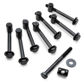 Rockler Heavy-Duty Cross Dowel and Bolt 8-Pack - 5-1/2" x 1/2"-12 TPI Furniture Connector Bolts with Cross Dowels & Washers - Bed Frame Hardware, Workbench Fasteners, Barrel Nut & Bolt Set