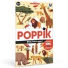 POPPIK Sticker Poster, Savannah, Interactive Educational Poster with Removable Stickers,