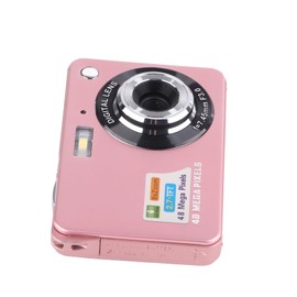 4K Digital Camera with 48MP Resolution and 2.7in LCD Display Featuring 8X Zoom and Anti Shake Technology Ideal for Vlogging and Continuous Shooting in a Stylish Pink Color (Pink)