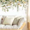 Condessacity Tropical Green Leaves Stylish Daisy Flower Wall Sticker Ceiling