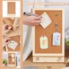 OLYCRAFT Desktop Cork Board with Hemp Rope 2Pcs Wood Sticks
