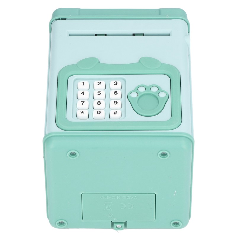 Fingerprint Password Cash Piggy Bank for Kids Auto Scroll Paper