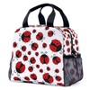OHTIWTT Ladybug Lunch Bag for Women Men Cute Large Capacity
