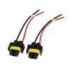 sourcingmap 2 Pcs Auto Car Headlight H11 Socket Harness Plastic