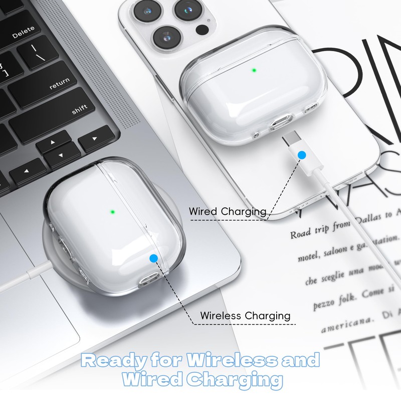 MHYALUDO Airpods Pro 2nd Gen / 1st Generation Case Cover,