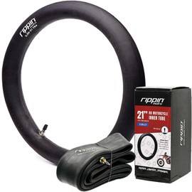 Rippin Moto 90/90-21 or 80/100-21 (3.00 X 21) Heavy Duty Motorcycle Tube - Premium 3MM Thick Natural Rubber - TR4 Valve - Fits Most 21" Motocross and Dirt Bike Tires (3.00-21)