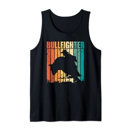 Bullfighter, Retro Sunset Rodeo Clown Bullfighting Graphic Tank Top