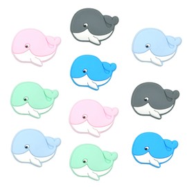 10Pcs Cute Animals Silicone Beads for Jewelry Making to Bracelets DIY Chain Jewelry Pen Beads Accessories (C)