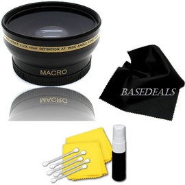 30mm 0.45x Wide Angle Lens with Macro for Sony HDR-CX350V 32GB High Definition + MicroFiber Cleaning Cloth + LCD Screen Protectors