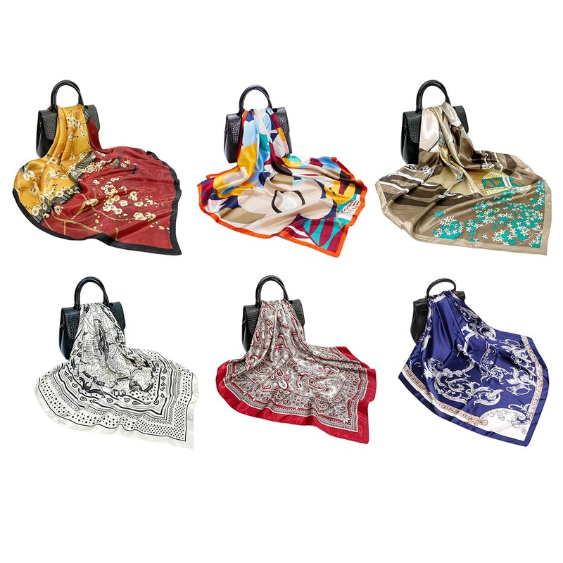 FAIRYGATE Schal Rot Damen Halstücher Damenschal Faux Seidenschal Seidentuch Seide