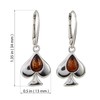 Amber Earrings - Baltic Honey Amber French Leverback Ace Of