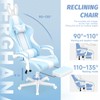 Ferghana Kawaii Light Blue Gaming Chair with Bunny Ears, Ergonomic
