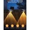 GBEAST Solar Fence Lights Outdoor, Ivory White Bright Led Fence