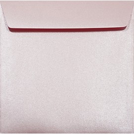 Netuno 25 Envelopes Pearlescent Pink Square 156 x 156 mm 120 g Majestic Petal Elegant Envelopes Pearlescent for Invitations Wedding Birthday Cards Christmas Cards Letter Envelopes Square