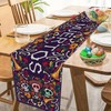LFIVEOOH Mexican Table Runner, Day of The Dead, Dia De