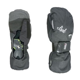 Level Half Pipe GTX Women's Snowboard Protective Mittens with GoreTex Shell, BioMex Integrated Wrist Guards, ThermoPlus Liner (Black, Medium/Large (8.5.in))