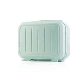 Balakaka Beauty Case ABS with Soft Handle, Cosmetic Case, Hard Shell for Toiletries, Travel, Excursion, Beauty Case, Portable, Waterproof Beauty Case, Hard Shell for Women and Girls, Green