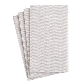 Caspari Entertaining Jute Paper Linen Guest Towels, Flax, 12-Pack, Ivory (9761GG)